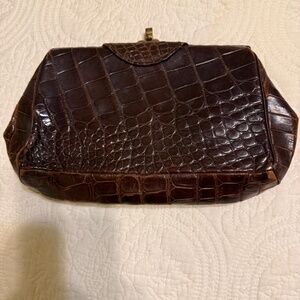 Vintage alligator clutch